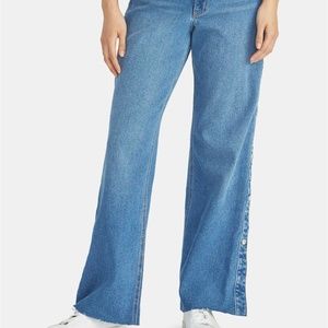 ⛔️Rachel Roy Snap Side Raw Hem Jeans